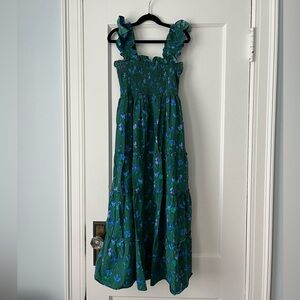 Hill House Home Ellie Nap Dress Green Floral XXS